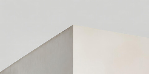 Minimalistic architecture white concrete detail