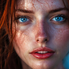 close up portrait of a woman 