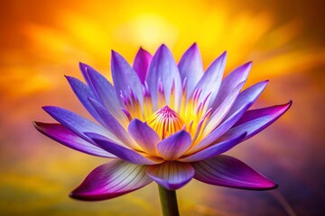 Colorful Lotus Flower Close-Up - obrazy, fototapety, plakaty