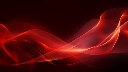A striking image of bold red curves swirling in the darkness, conjuring feelings of allure and mystery