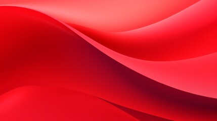 Bold red shades and smooth curves blend in this abstract design, creating a sense of flow and organic movement