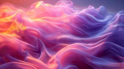 Fototapeta premium A backdrop that mimics the aurora borealis, with a fluid, silk-textured abstract in vibrant, luminescent colors, offering a rich visual feast.