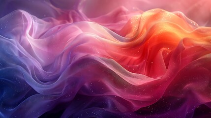 A backdrop that mimics the aurora borealis, with a fluid, silk-textured abstract in vibrant, luminescent colors, offering a rich visual feast.