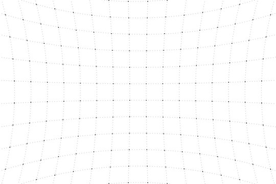 VR HUD futuristic interface voluminous square grid. Line and dot head up display pattern. Digital UI screen convex mesh. GUI digital hi tech visor backdrop. FUI Sci Fi cockpit dashboard display. Eps