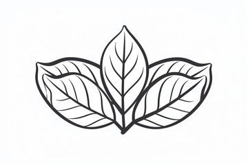 A simple vector icon of two leaves