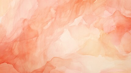 Fototapeta premium The image showcases a blend of red and peach watercolor stains that create a warm and soothing visual texture