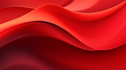 Obraz premium This image captures the fluid motion of layered red waves, evoking a sense of elegance and movement