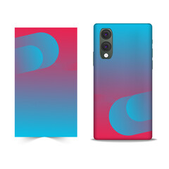 This is an image of a blue phone case with a blue background. The phone case has a multiple color with vector eps file.