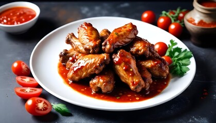 grilled meat with vegetables