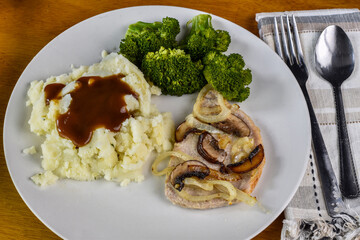 pork chop with onions and mushrooms