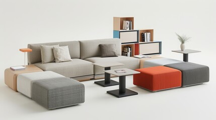 Modern Modular Furniture in Contemporary Living Space