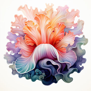 recommend clip art: Watercolor colorful Nudibranch Illustration, Generative Ai