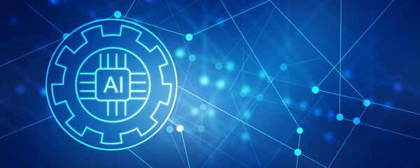 2d illustration Artificial Intelligence (AI) concept
