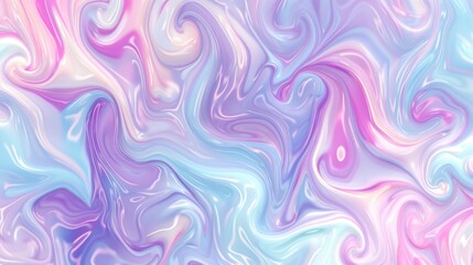 A background of swirling, pastel colored liquid cream, creating an abstract and dreamy pattern. The colors include shades of pink, purple, blue, white