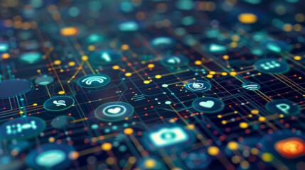 Social Media Circles modern Network