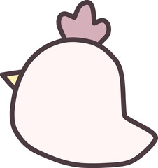 十二支の一つのとりのシンプルなシルエットのイラスト