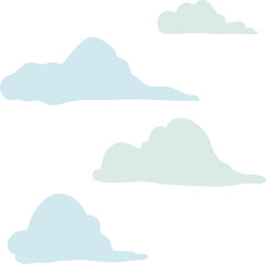 雲の形の可愛くてシンプルなフレームセット