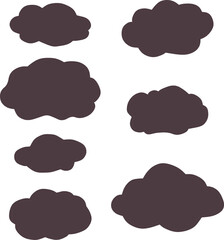 雲の形の可愛くてシンプルなフレームセット