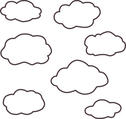 雲の形の可愛くてシンプルなフレームセット
