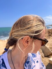 portrait of a person on the beach