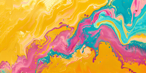 modern abstract background of colorful acrylic paint mixing in water color