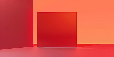 Architecture modern red theme background 3D display rectangle rouge degrade