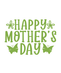 Mother’s Day typography clip art design on plain white transparent isolated background for sign, card, shirt, hoodie, sweatshirt, apparel, tag, mug, icon, poster or badge