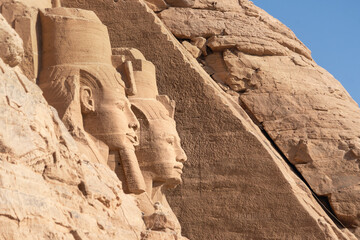 Pharaoh statue at Abu Simbel, High Nile, Egypt