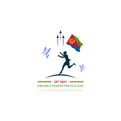 Vector illustration of Eritrea Independence Day social media feed template