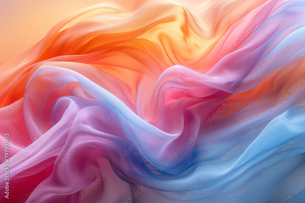 Fototapete an image with stripes bending and swirling around each other, creating a fluid motion effect in past