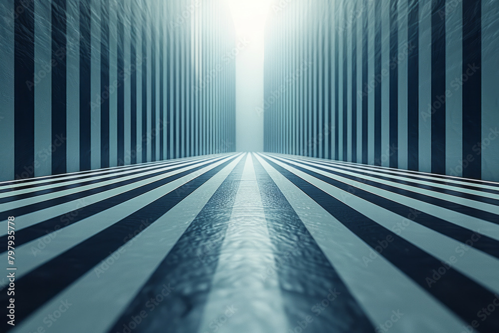 Leinwandbilder a design featuring horizontal stripes that seem to bulge outward, creating a 3d effect on a flat sur