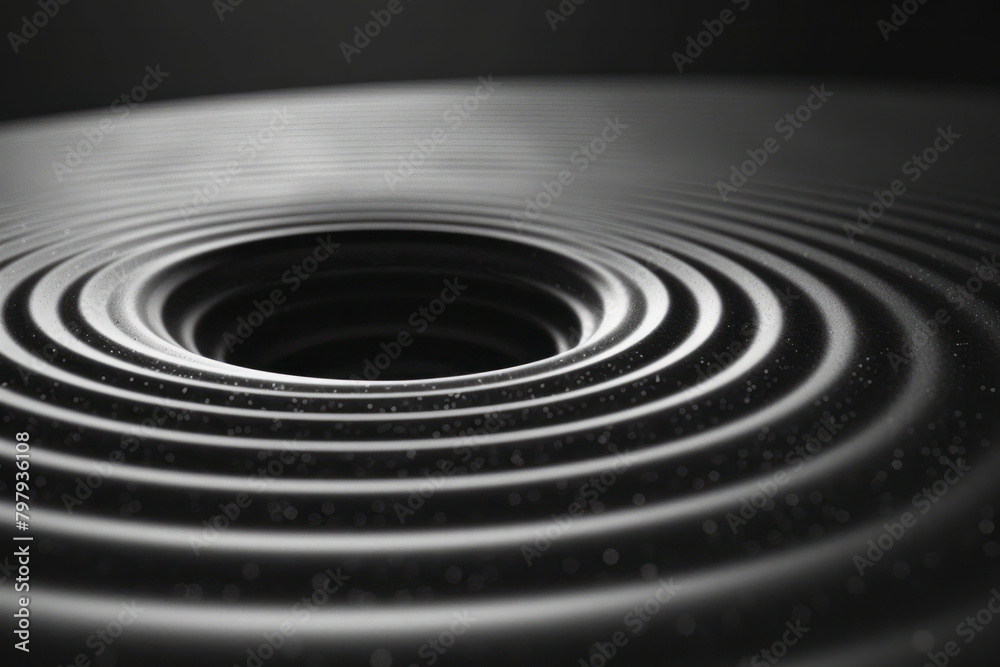 Leinwandbilder a dynamic display where curved stripes create an illusion of spinning motion,