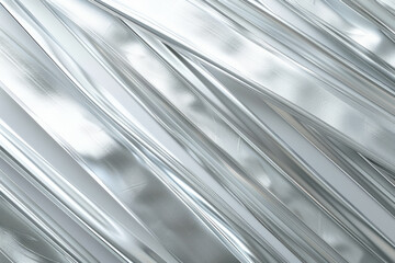 A background featuring delicate silver stripes alternating with transparent lines on a pure white base,