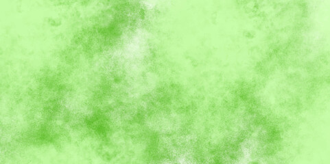 Abstract dynamic particles with soft Green clouds on dark background. Defocused Lights and Dust Particles. Watercolor wash aqua painted texture grungy design.