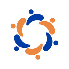 6 togetherness logo vector illustration eps