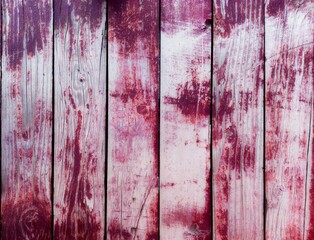 Purple or burgundy wooden painted old background. Close-up wall plank panel or board texture for...