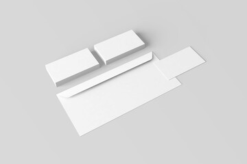 Visual Brand Identity Mockup 3D Rendering on Isolated Background