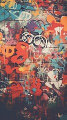 Graffiti painting wall art.