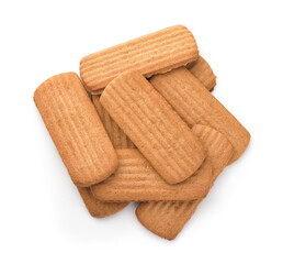 Top view of ginger biscuits