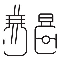 Obraz premium Aromatherapy Beauty Incense Line Icon