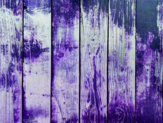 Purple or violet wooden painted old background. Close-up wall plank panel or board texture for text...