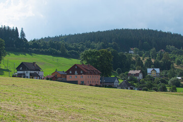 eco house in the mountains. house in the green mountains