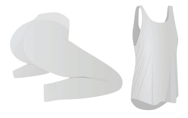 Fitness outfit, top and leggings. vector