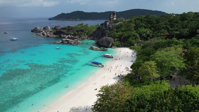 Aerial view of Similan island in Phang Nga, Thailand