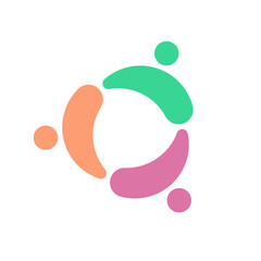 3 togetherness union logo vector