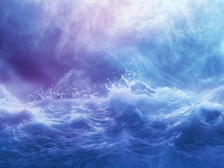 Mystical waves under the ethereal light of a cosmic dance.