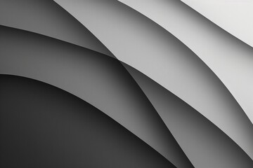 Black and white background with abstract wavy shapes, creating an elegant design - obrazy, fototapety, plakaty