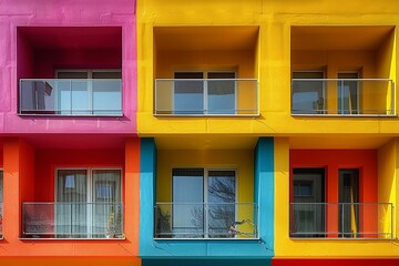 Obraz premium Brightly colored architecture