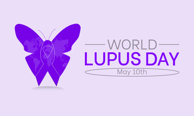 World Lupus Day health awareness vector illustration. Disease prevention vector template for banner, card, background.