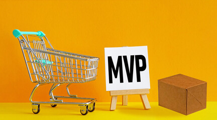MVP Minimum viable product is shown using the text